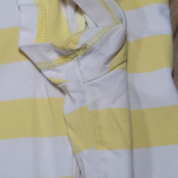 🔺️Gap Yellow & White Stripe Short Sleeve Top Small - Picture 9 of 9